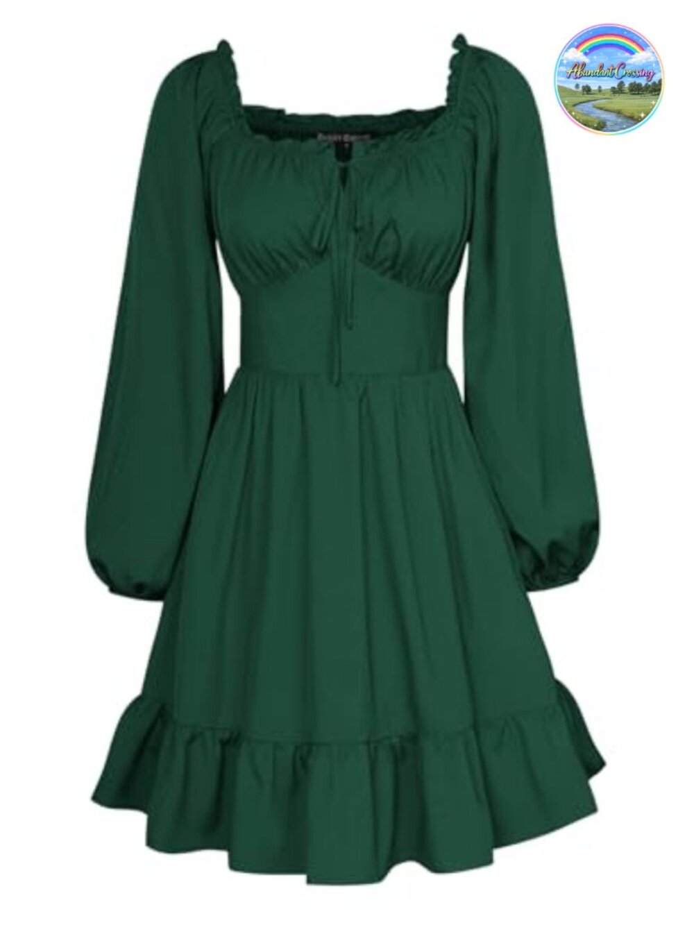 Off Shoulder Corset Mini Dress Long Sleeve Square Neck Flowy